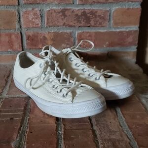 White Textured Converse All Star